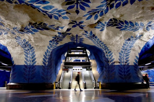 Sanat Galerisine Dönüşen Stockholm Metrosu