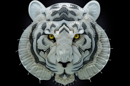 Kağıtlara İnce İnce İşlenmiş Büyüleyici Hayvan Portreleri