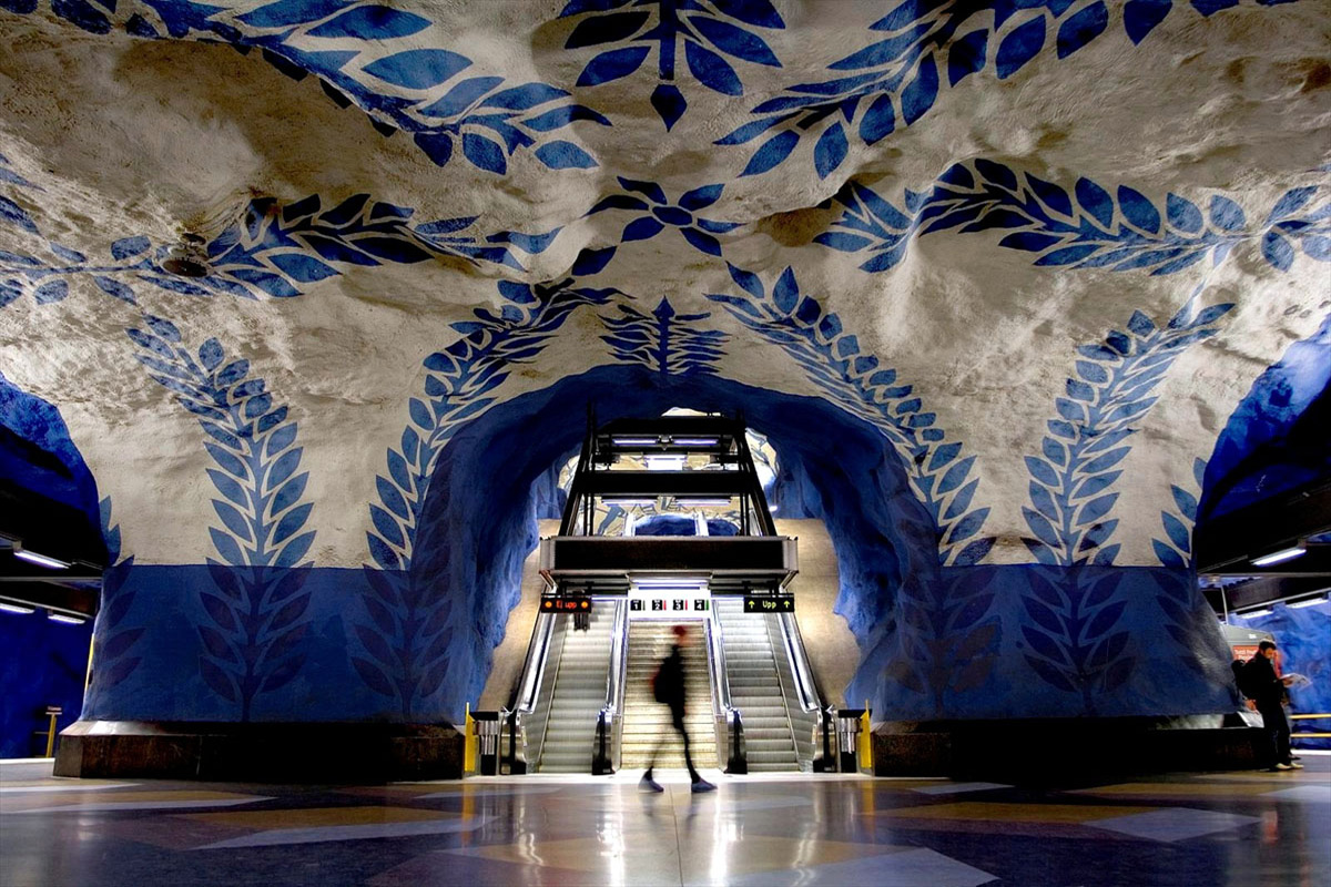 Sanat Galerisine Dönüşen Stockholm Metrosu