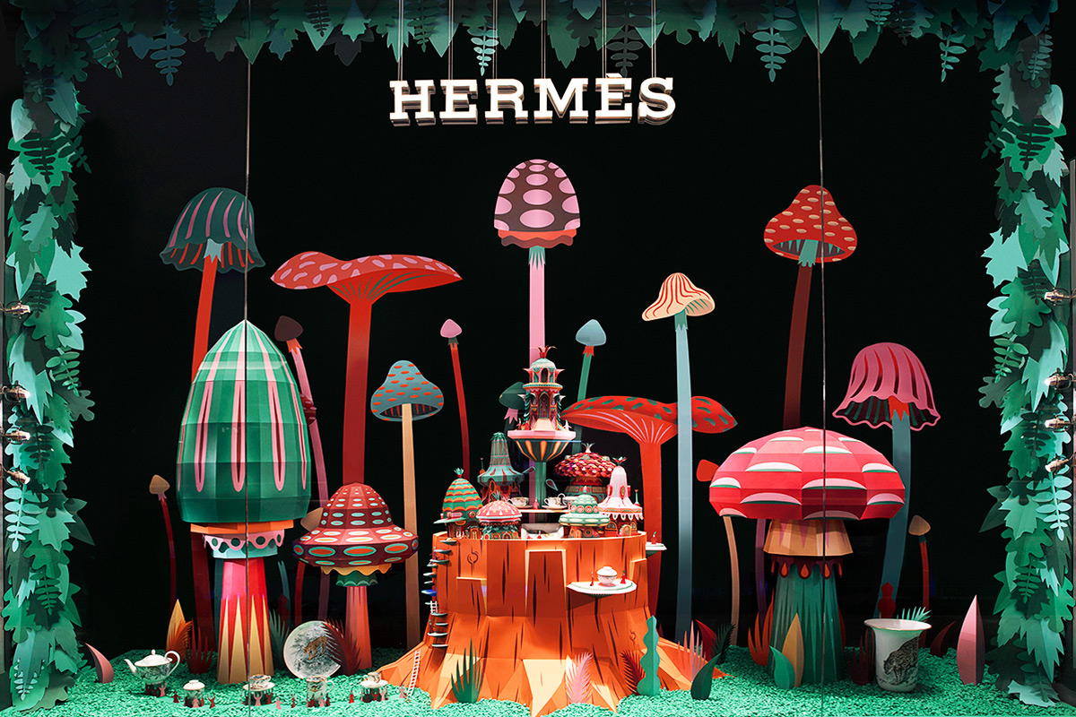 Hermès Vitrinine Sanatsal Dokunuş